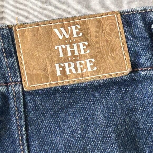 We The Free Major Leagues High Rise Cuff Crop Jean Womens 31 Carpenter - Picture 12 of 16